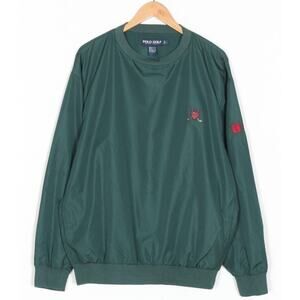VTG Ralph Lauren Polo Golf Windbreaker Mens XL Green Shield Crest Preppy Mesh